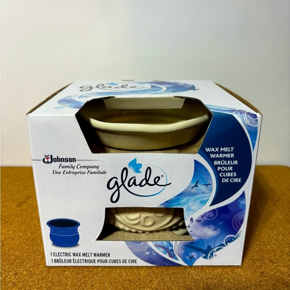 Glade Wax Melts Electric Warmer- Cream / Beige Color Floral Design- New in Box - Picture 1 of 5